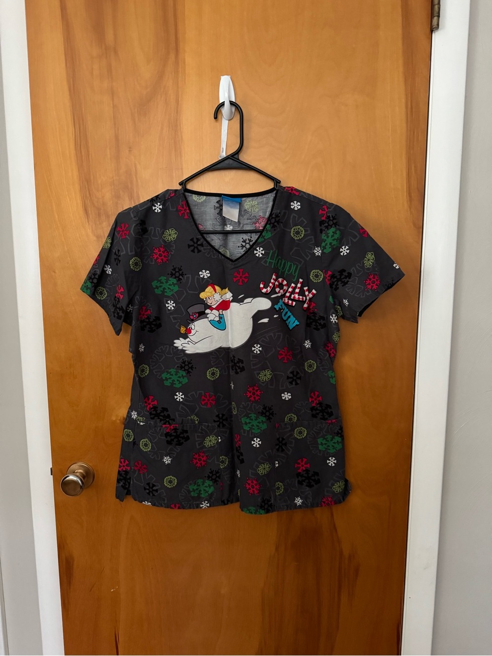 Frosty the Snowman Scrub top-medium
